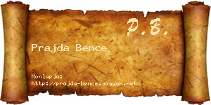 Prajda Bence névjegykártya